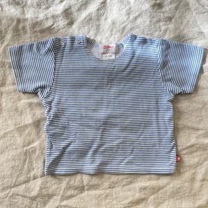 Baby Nautical Striped Boat Neck T-Shirt Short Sleeve Top Blue White 6-12 Months